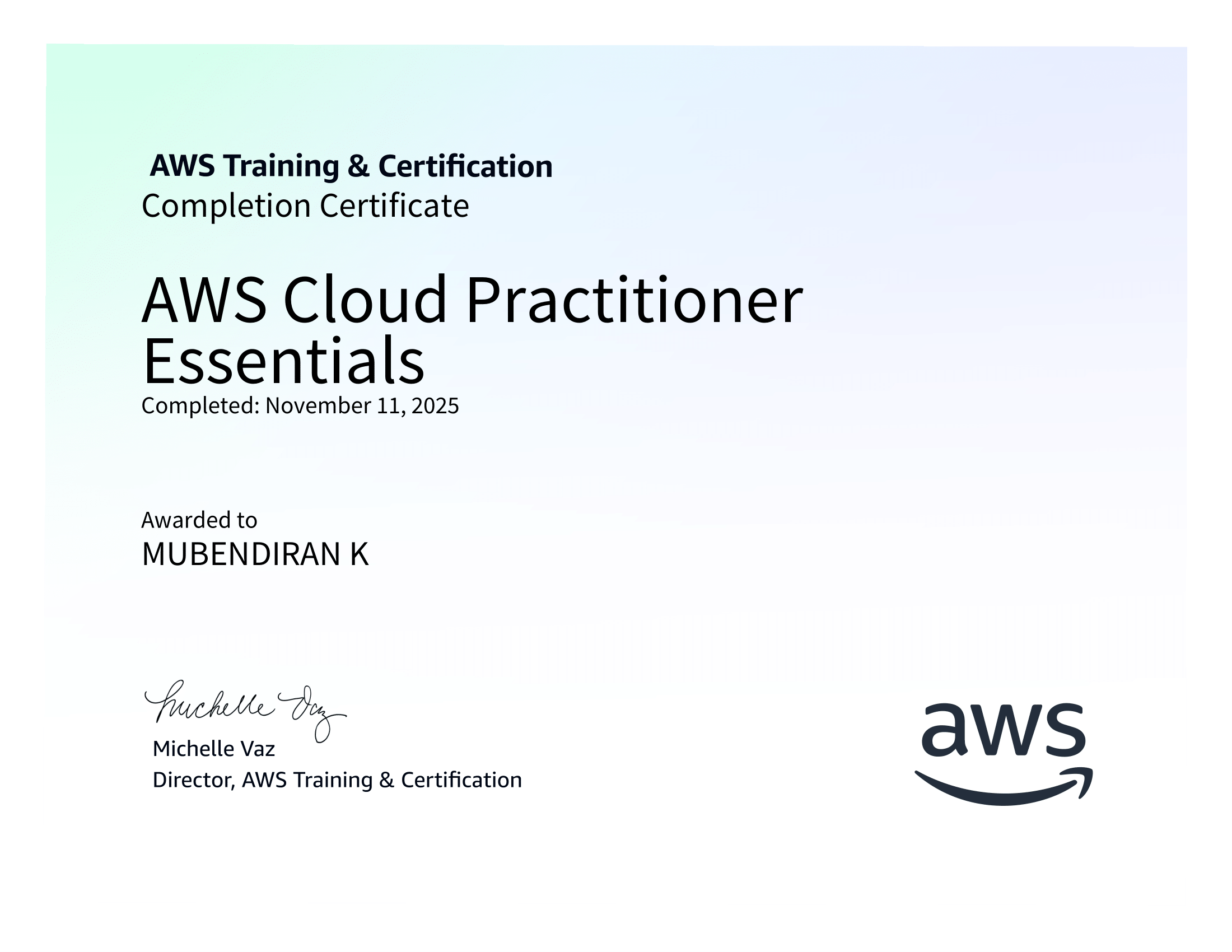 AWS Cloud Practitioner Essential Certification
